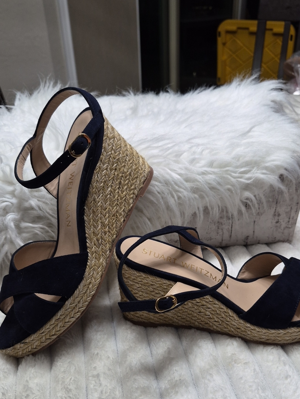 Stuart Weitzman's Dayna espadrille wedges Sandals Women's Sz 9 $425 New - Picture 9 of 9